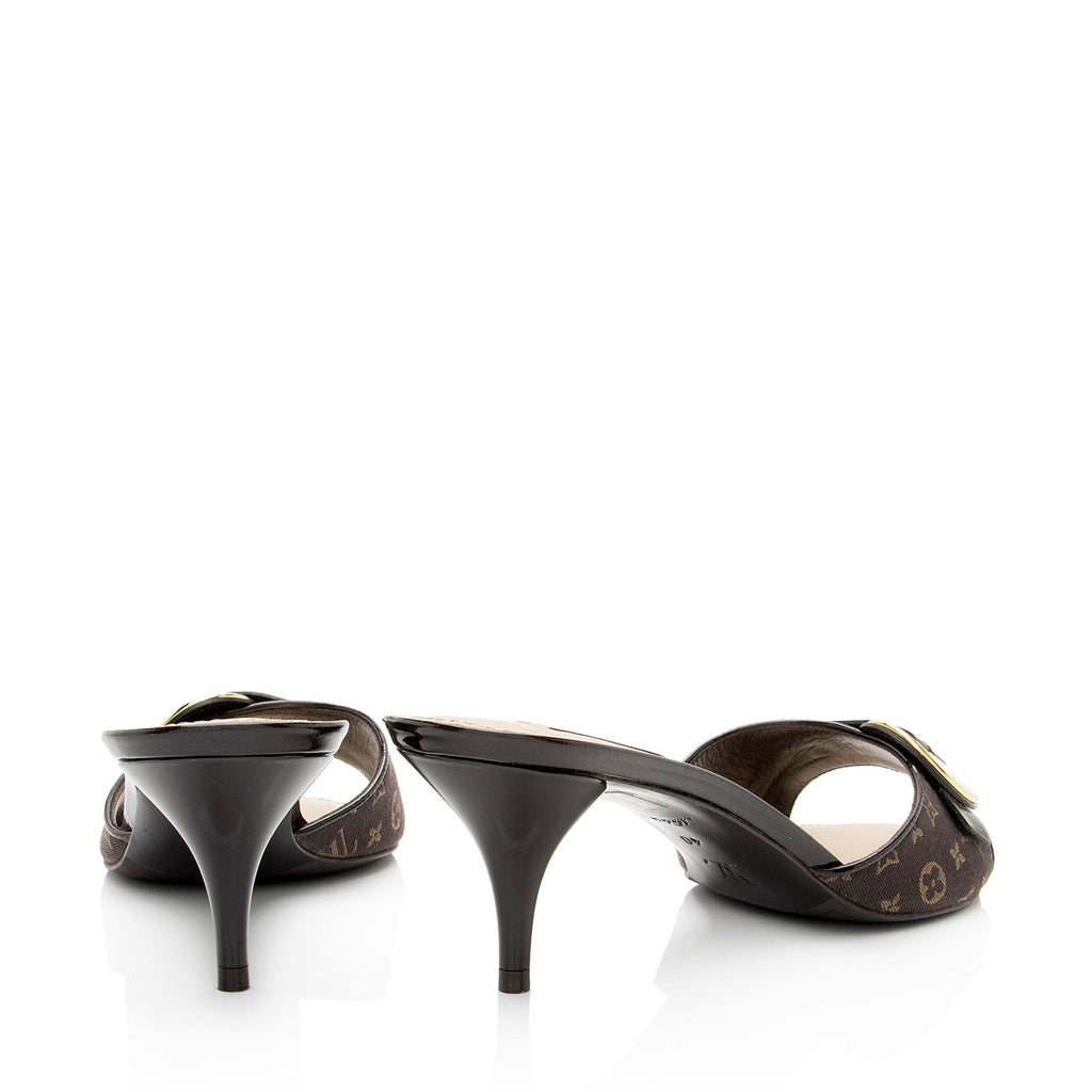 Louis Vuitton Monogram Mini Lin Buckle Sandals - Size 10 / 40 (SHF-SSkIFc)
