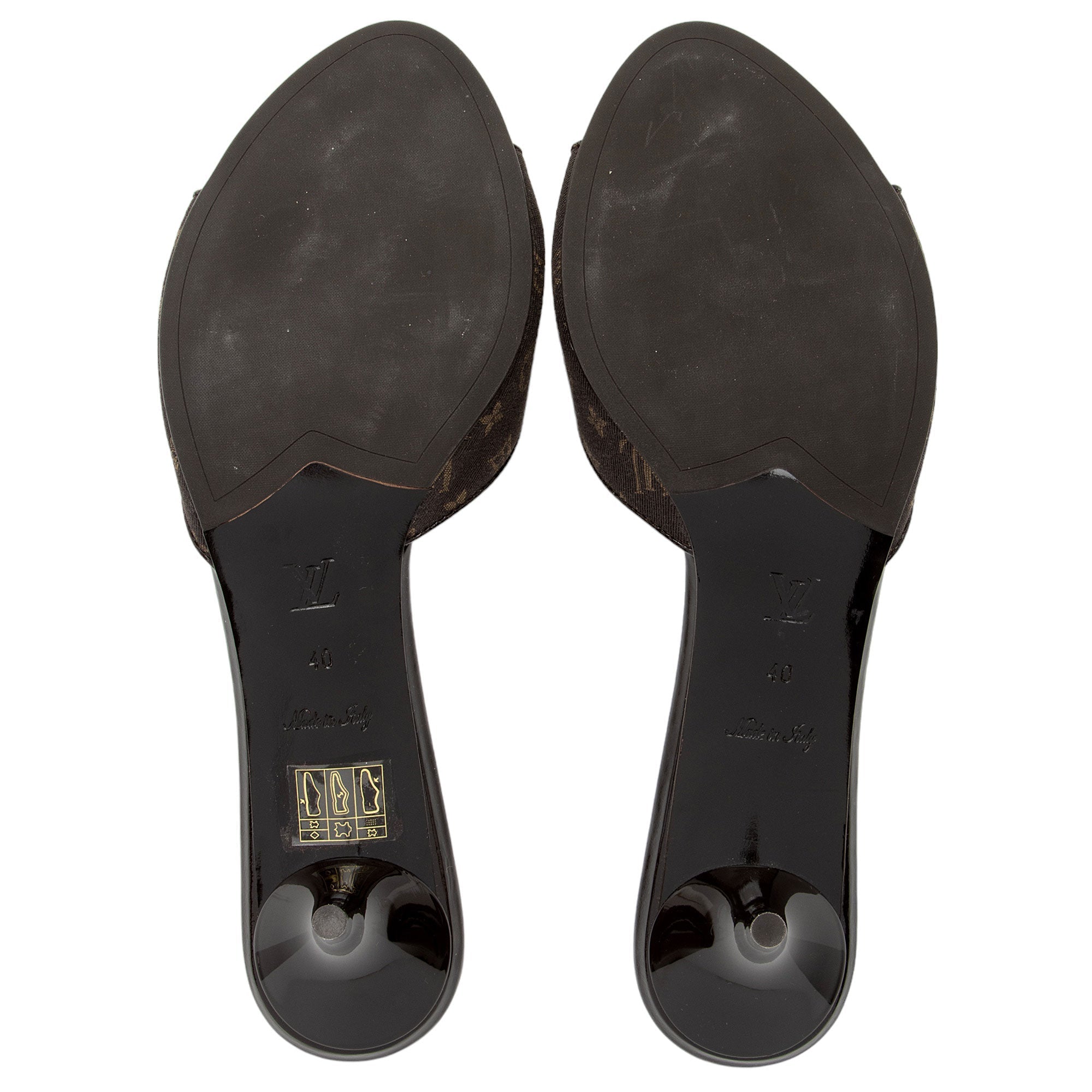 Louis Vuitton Monogram Mini Lin Buckle Sandals - Size 10 / 40 (SHF-SSkIFc)