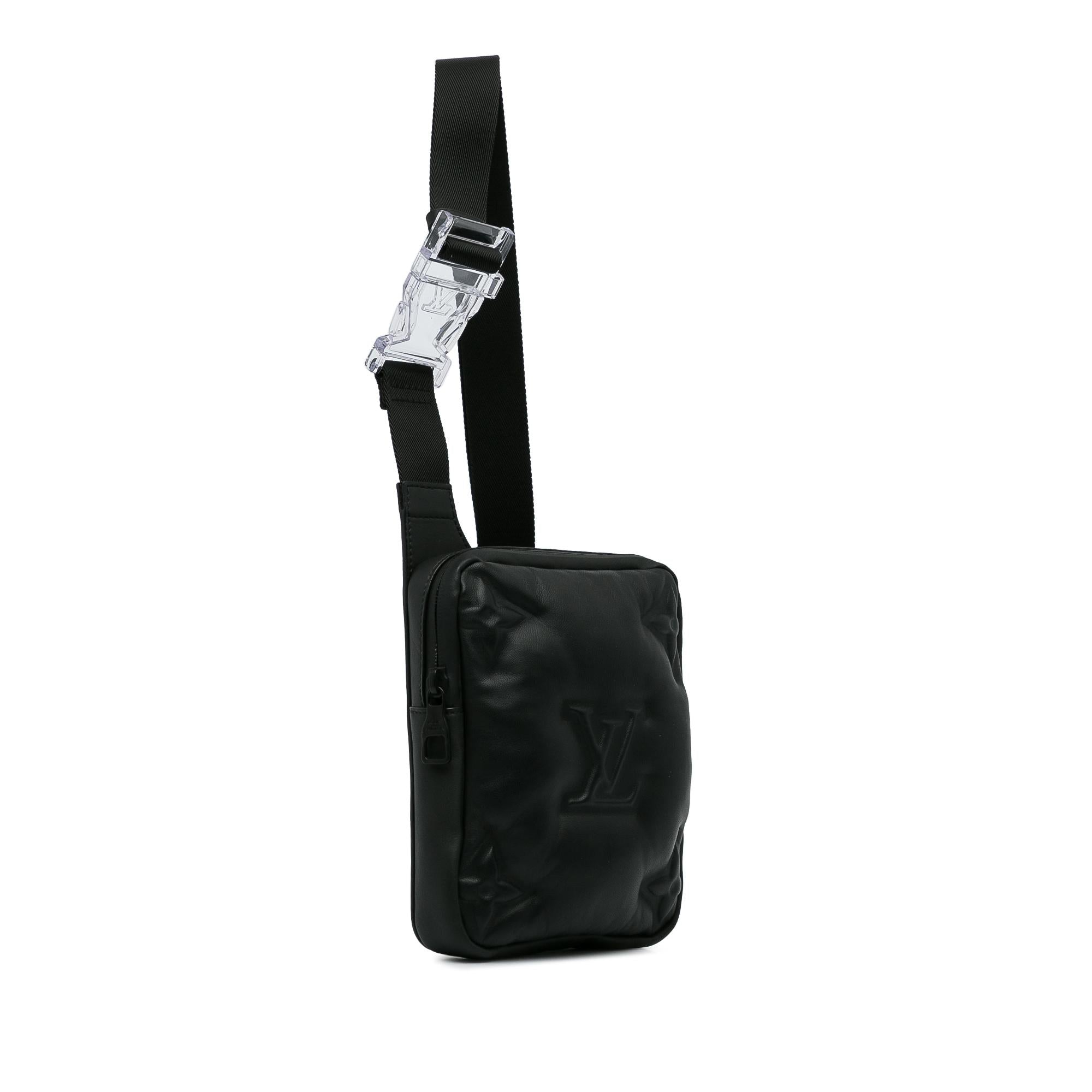 Louis Vuitton Monogram A4 Lambskin Puffer Asymmetrical Sling Bag (SHG-pGV6sE)