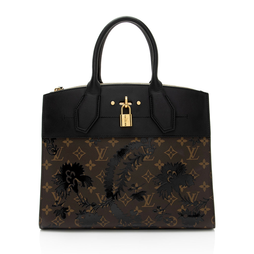 Louis Vuitton Monogram Blossom Canvas City Steamer MM Tote (SHF-JSqUaK)