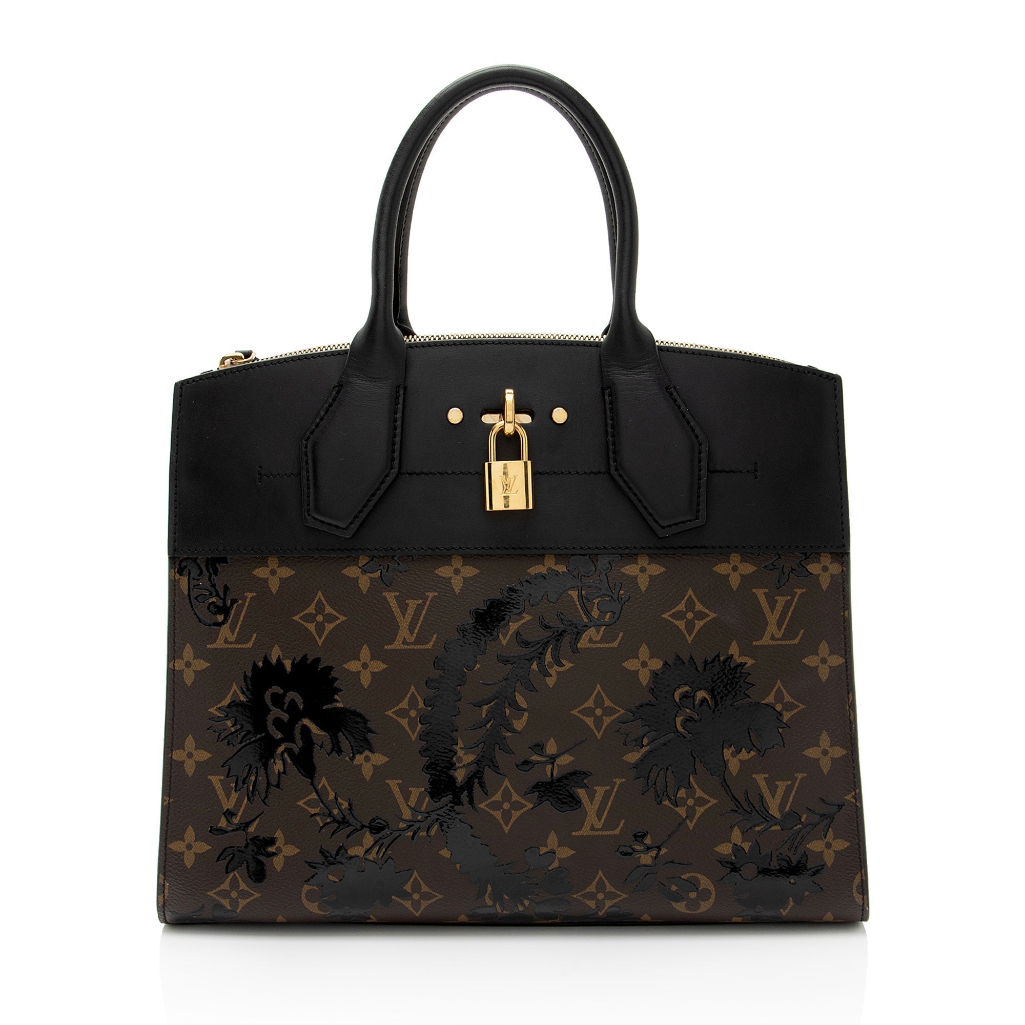 Louis Vuitton Monogram Blossom Canvas City Steamer MM Tote (SHF-JSqUaK)