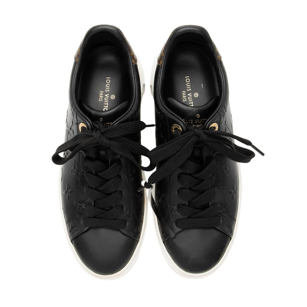 Louis Vuitton Monogram Calfskin Time Out Sneakers - Size 7 / 37
