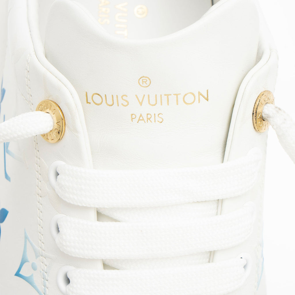 Louis Vuitton Monogram Calfskin Time Out Sneakers - Size 7.5 / 37.5