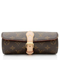Louis Vuitton Monogram Canvas 3 Watch Travel Case (SHF-hcFKLN)