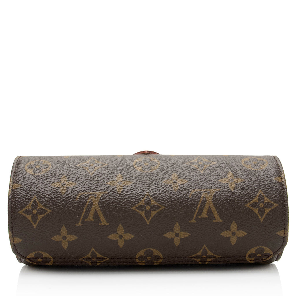 Louis Vuitton Monogram Canvas 3 Watch Travel Case (SHF-Nm6c35)