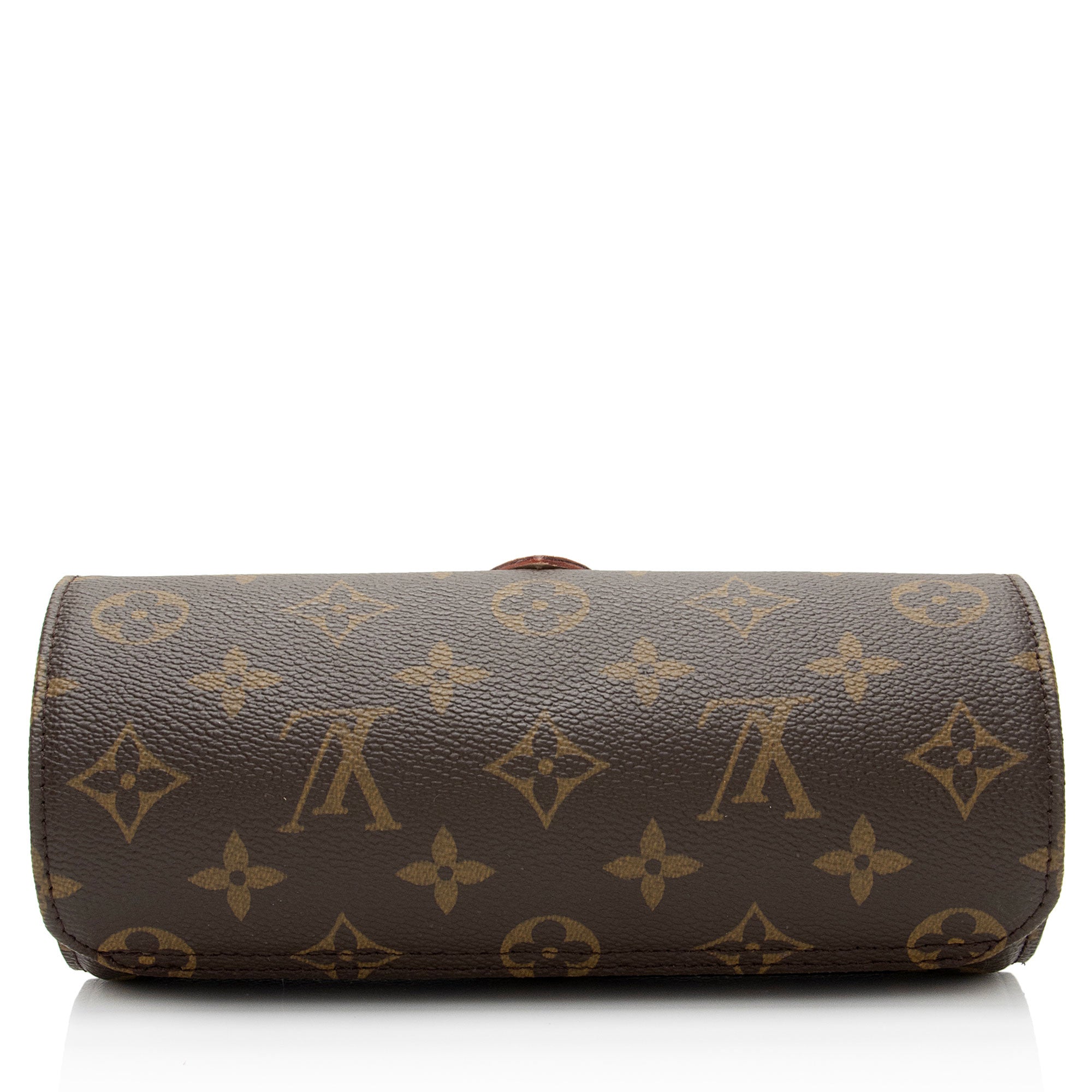 Louis Vuitton Monogram Canvas 3 Watch Travel Case (SHF-Nm6c35)