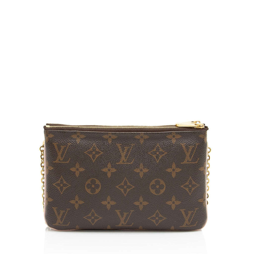 Louis Vuitton Monogram Canvas Blooming Flowers Double Zip Pochette