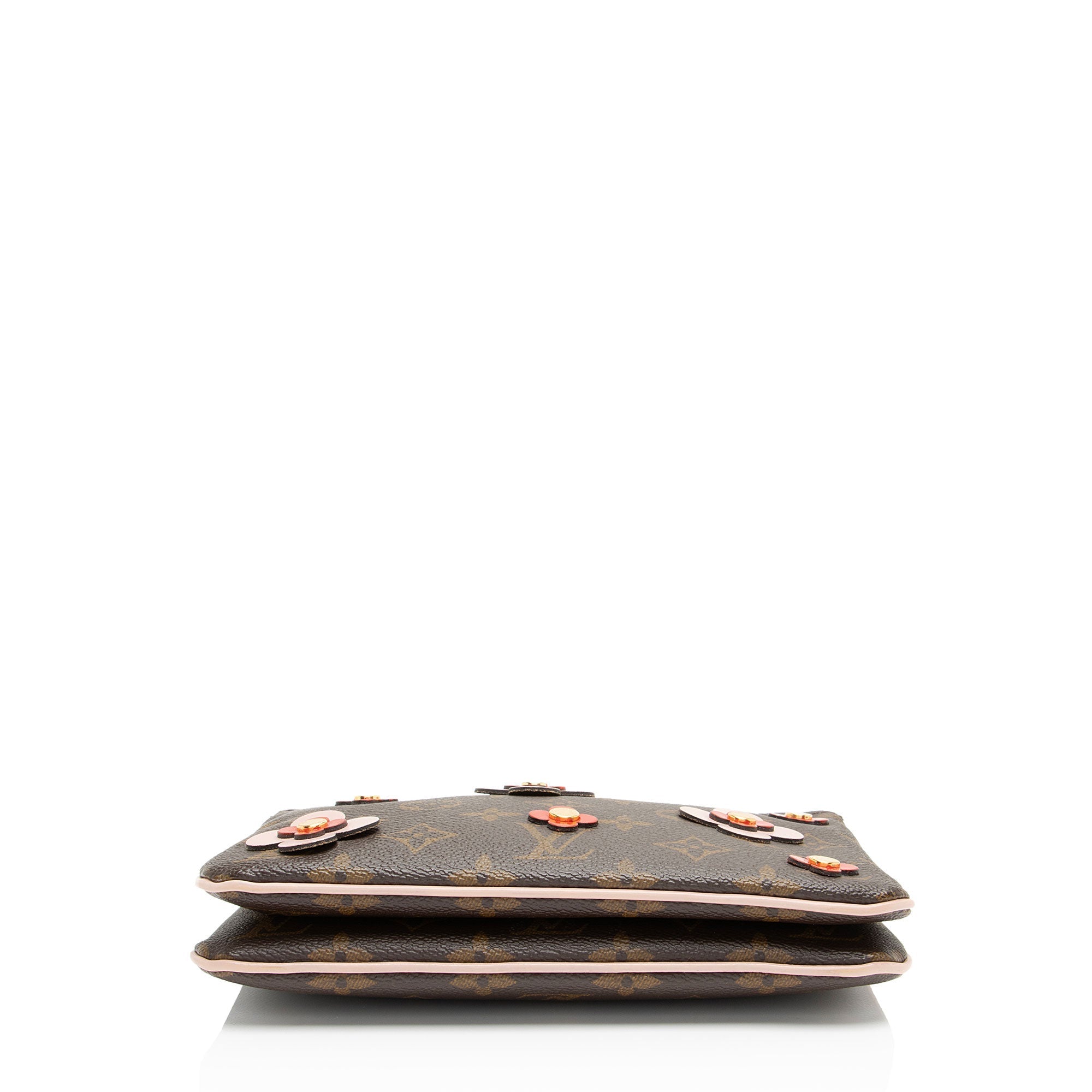 Louis Vuitton Monogram Canvas Blooming Flowers Double Zip Pochette