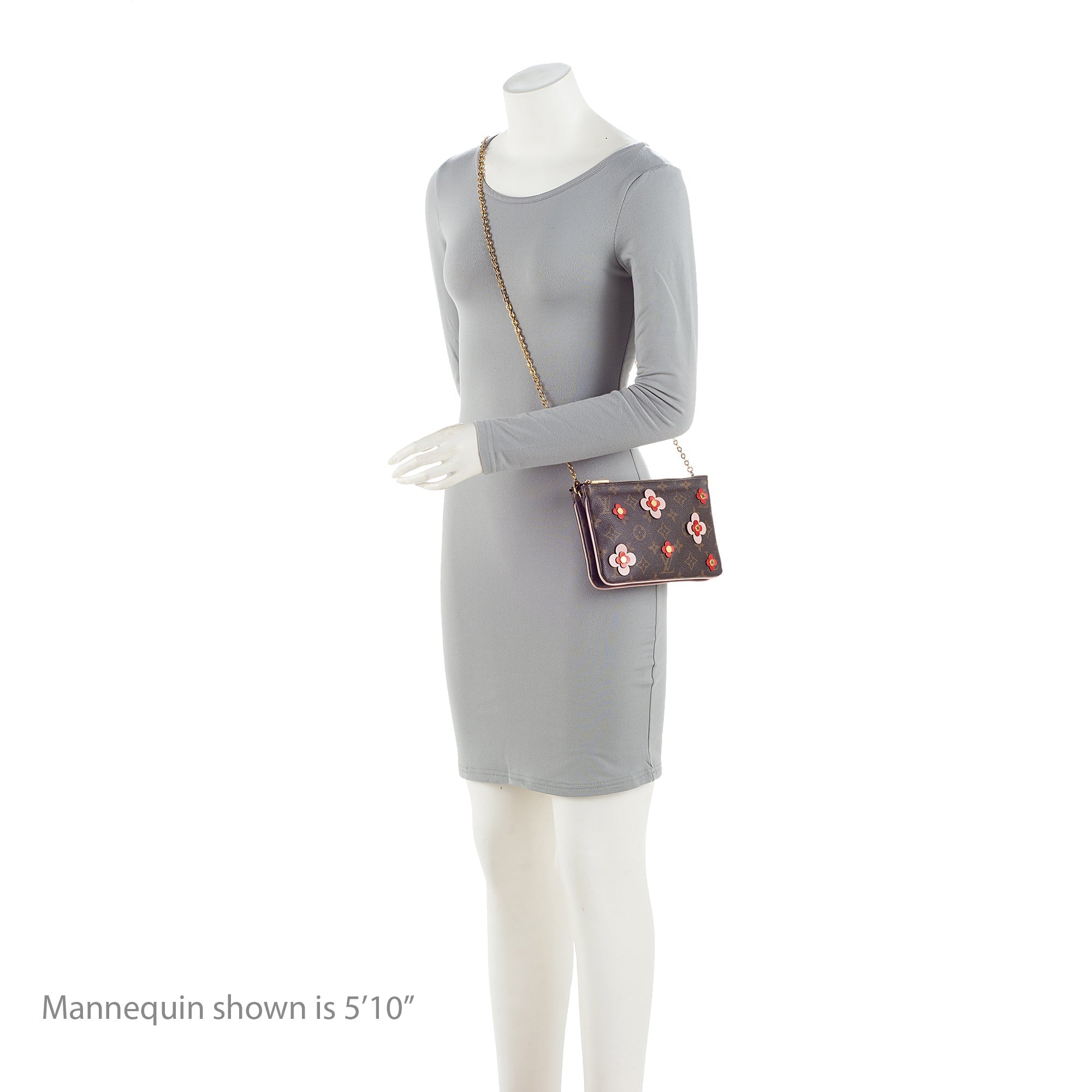 Louis Vuitton Monogram Canvas Blooming Flowers Double Zip Pochette
