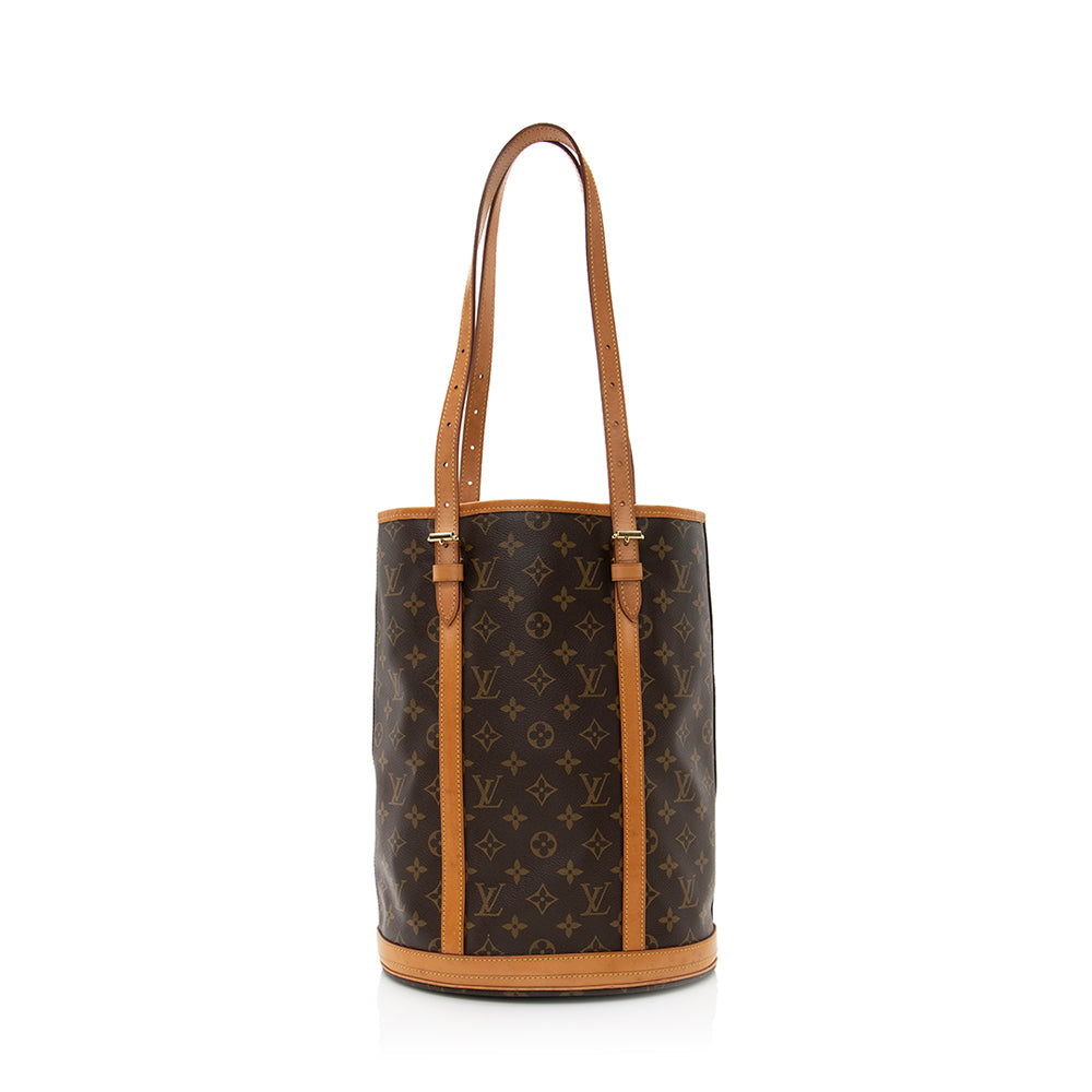 Louis Vuitton Monogram Canvas Bucket GM Tote (SHF-20491)