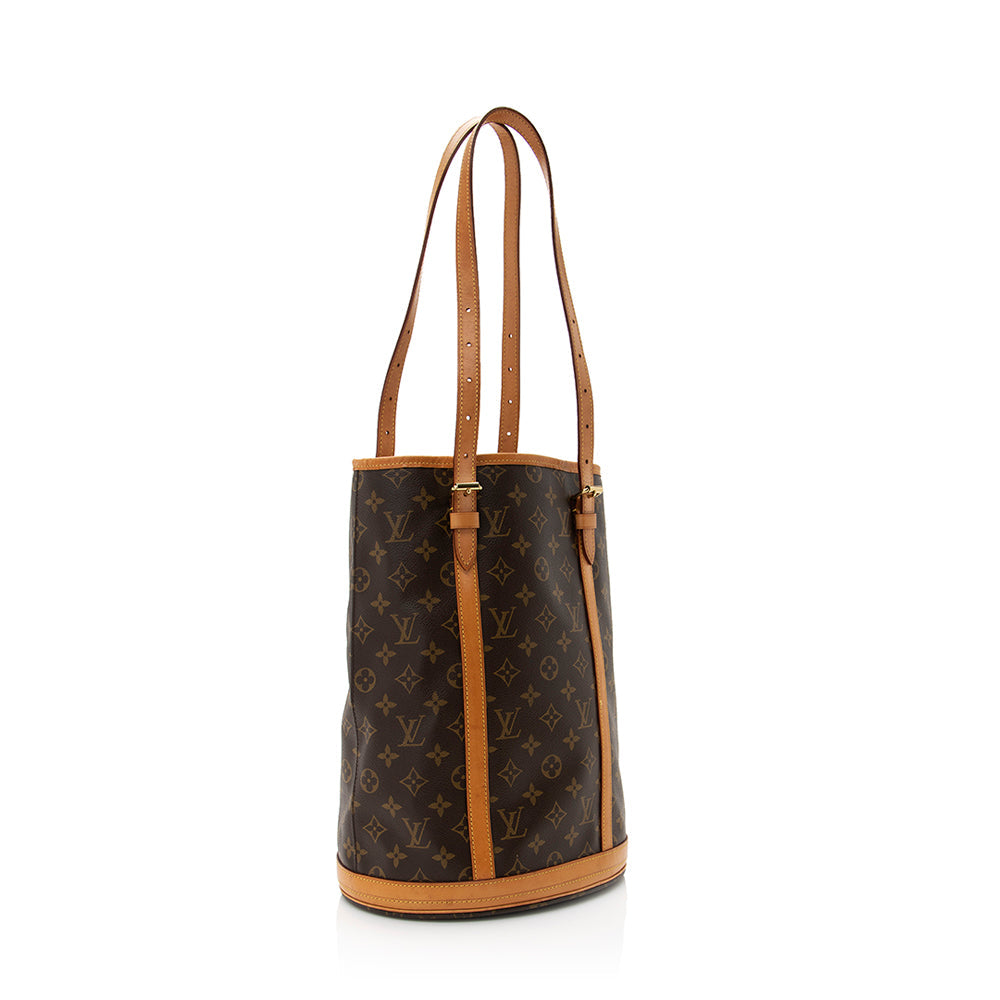 Louis Vuitton Monogram Canvas Bucket GM Tote (SHF-20491)