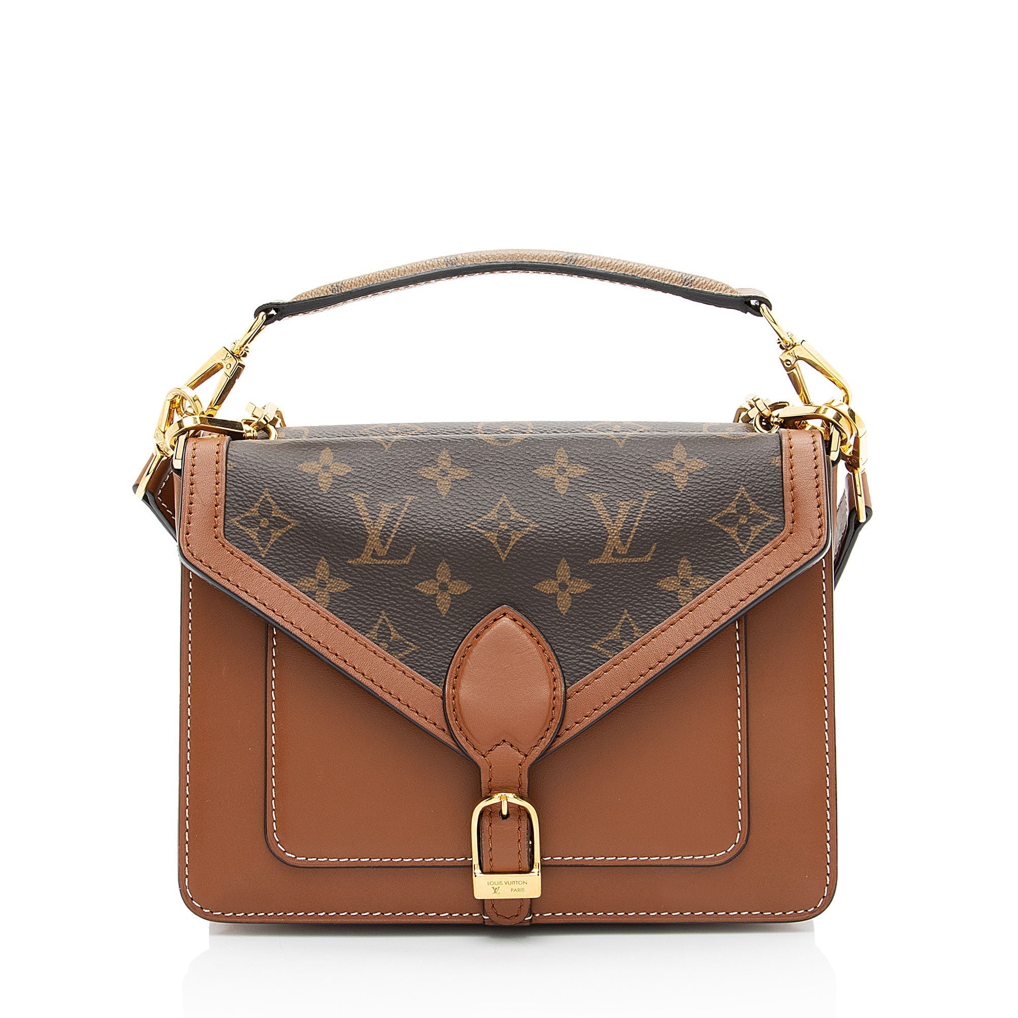 Louis Vuitton Monogram Canvas Calfskin Biface Shoulder Bag