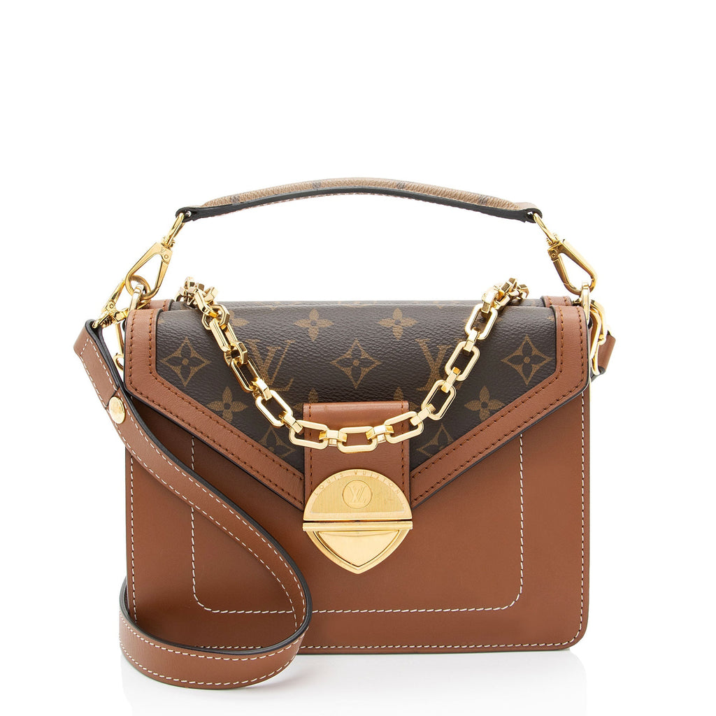 Louis Vuitton Monogram Canvas Calfskin Biface Shoulder Bag