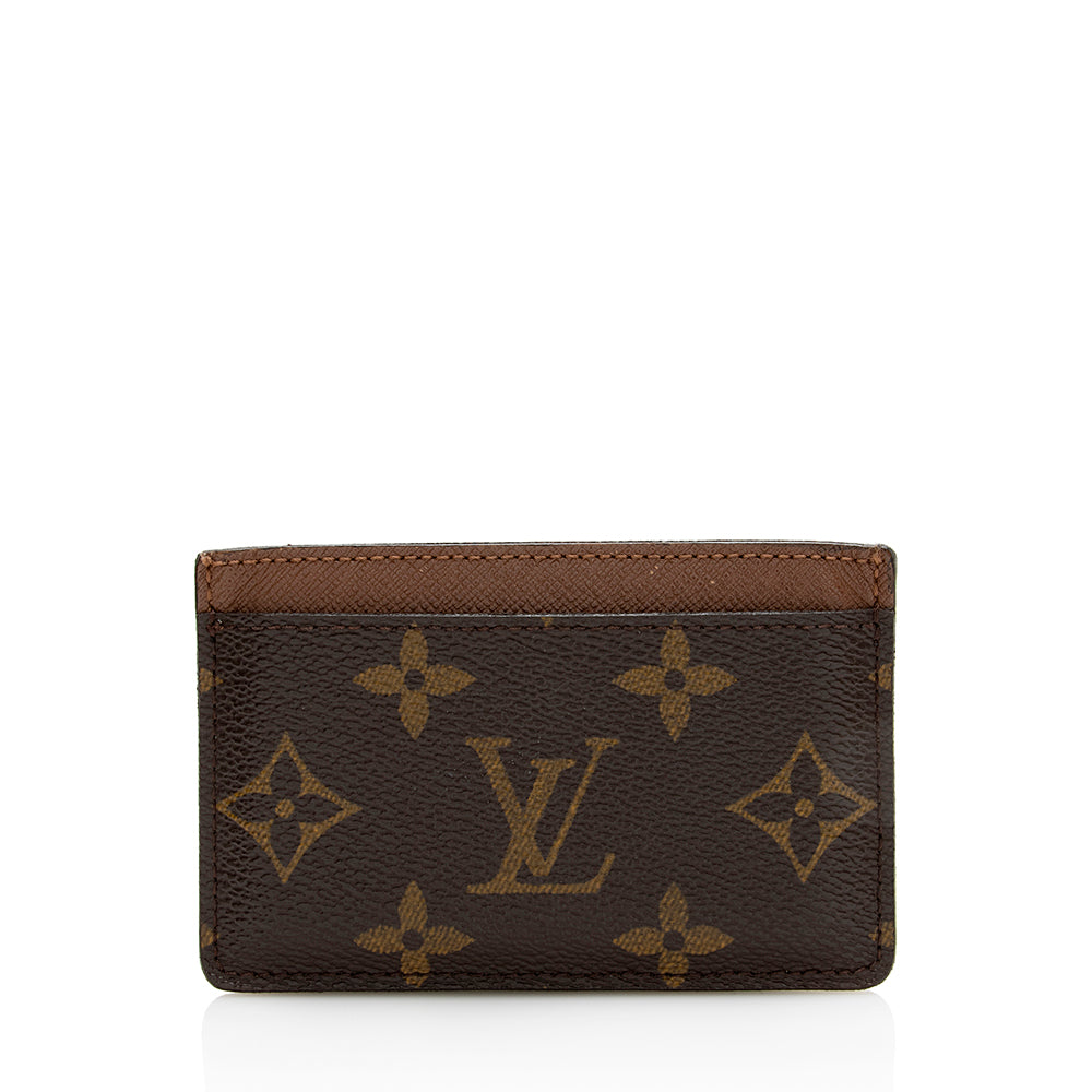 Louis Vuitton Monogram Canvas Card Holder (SHF-21330)