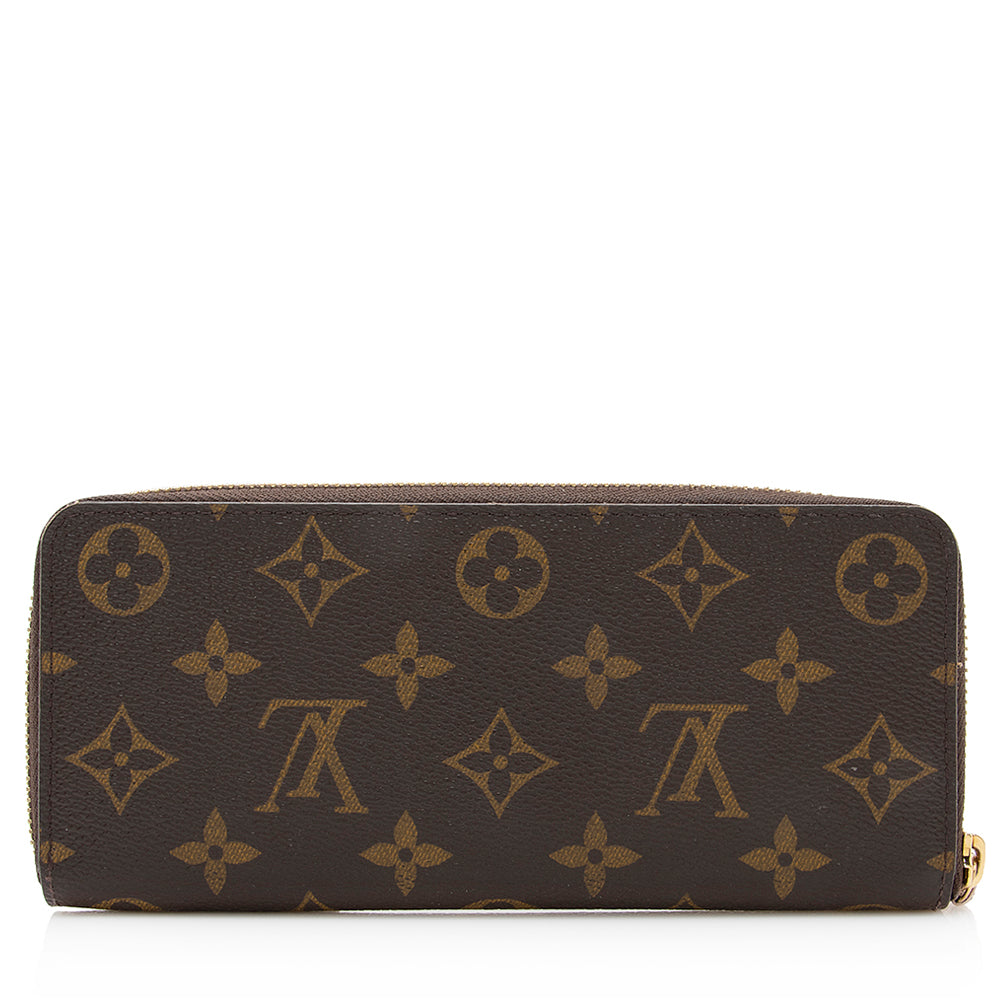 Louis Vuitton Monogram Canvas Clemence Wallet (SHF-20523)