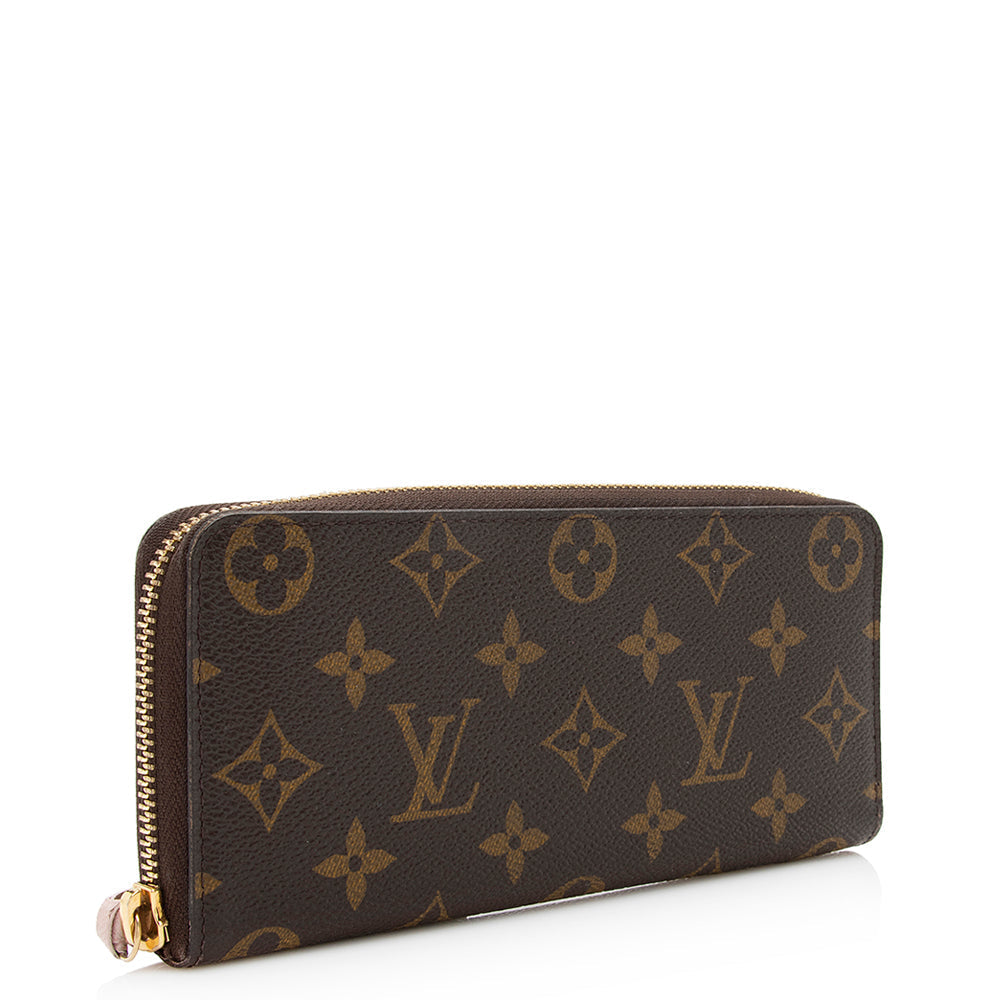 Louis Vuitton Monogram Canvas Clemence Wallet (SHF-20523)