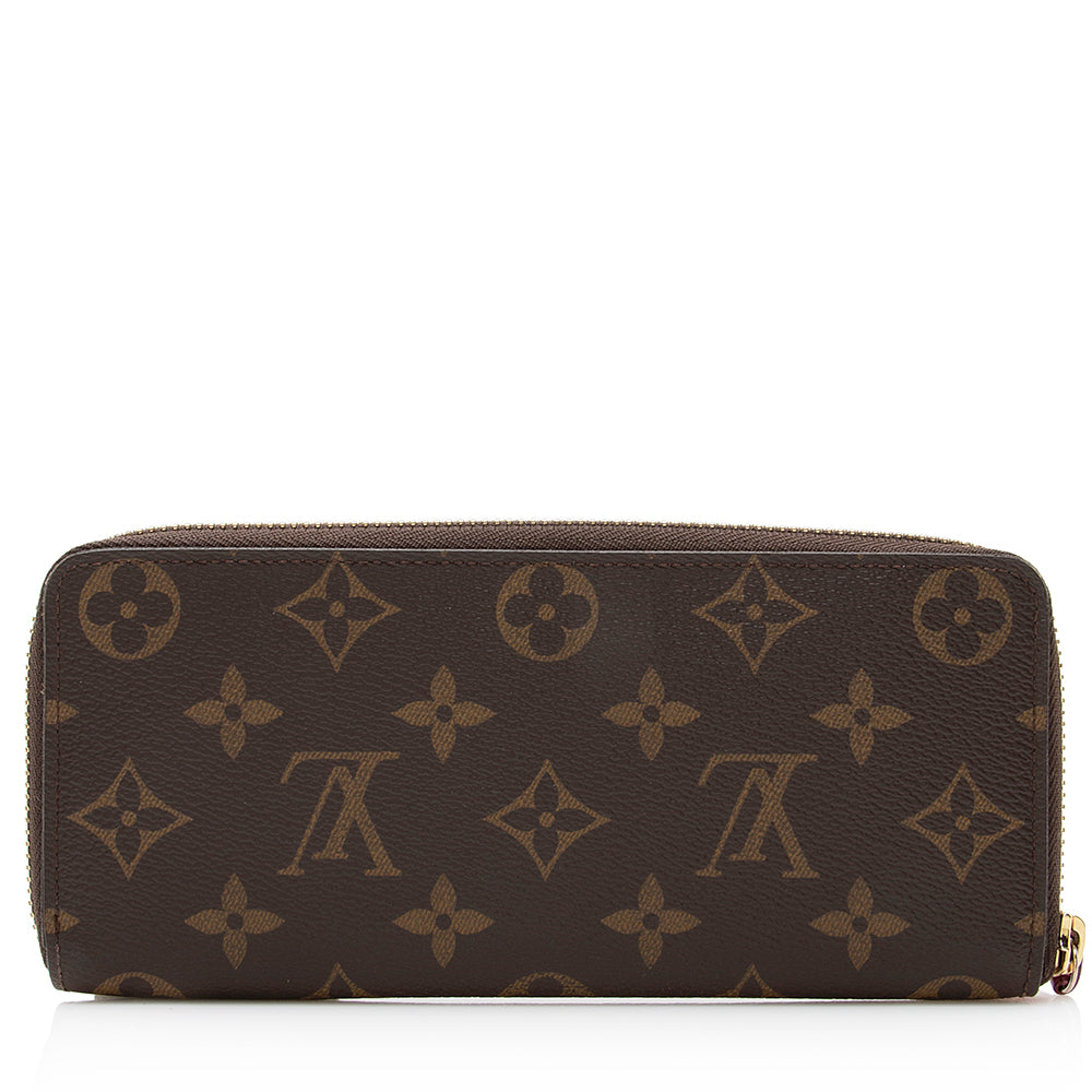 Louis Vuitton Monogram Canvas Clemence Wallet (SHF-20932)