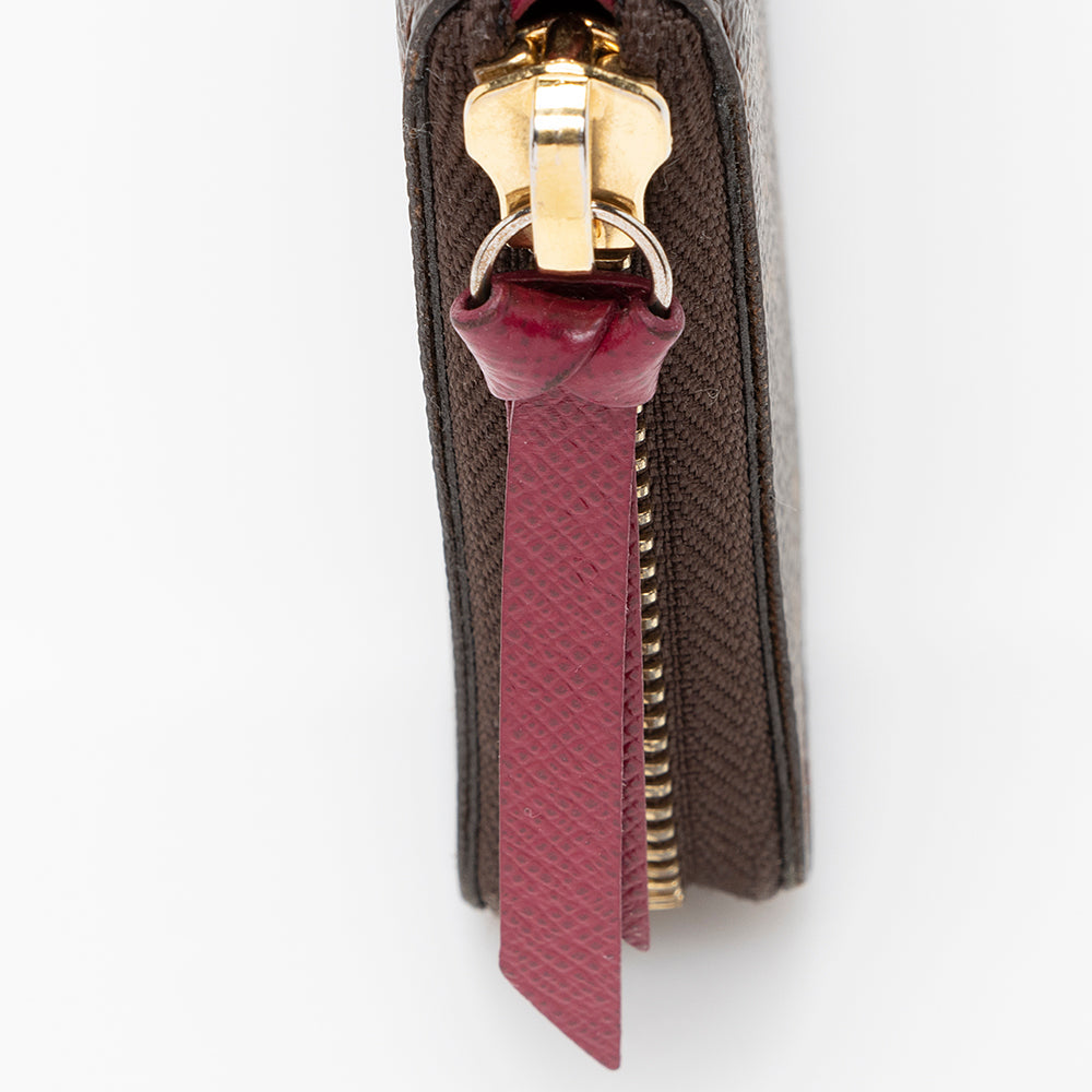 Louis Vuitton Monogram Canvas Clemence Wallet (SHF-20932)