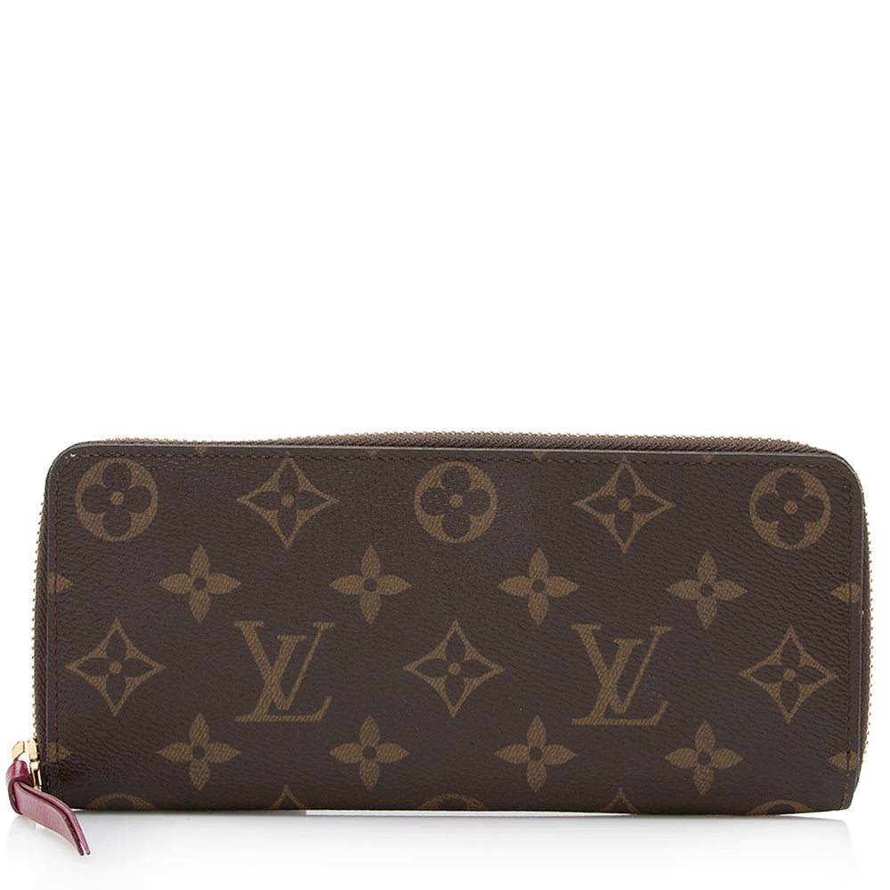 Louis Vuitton Monogram Canvas Clemence Wallet (SHF-20932)