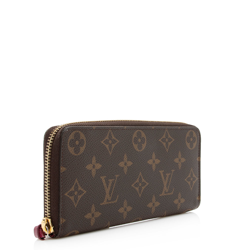 Louis Vuitton Monogram Canvas Clemence Wallet (SHF-20932)