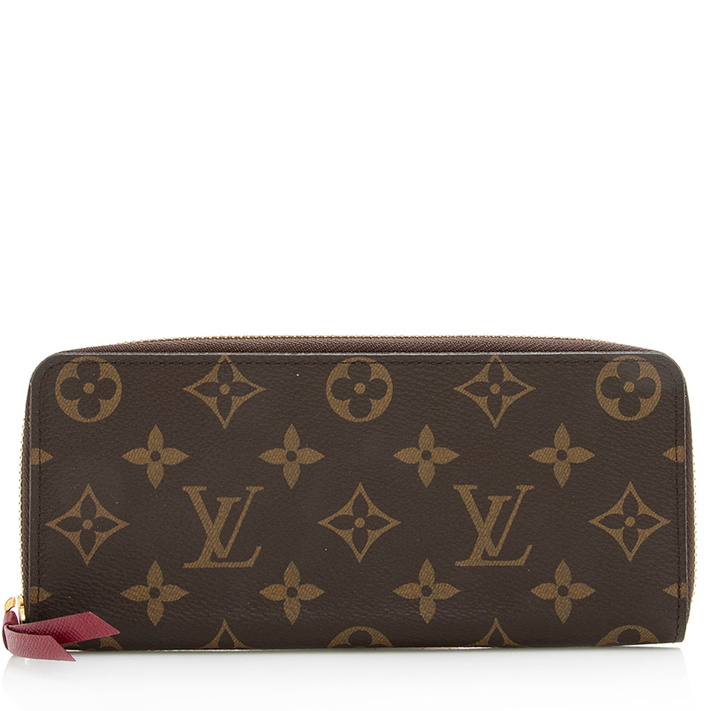 Louis Vuitton Monogram Canvas Clemence Wallet (SHF-21537)