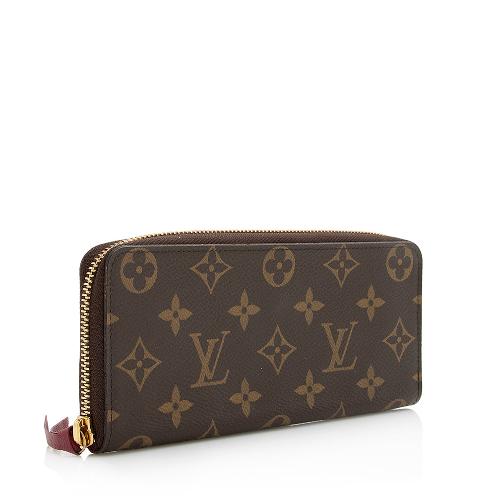 Louis Vuitton Monogram Canvas Clemence Wallet (SHF-21537)