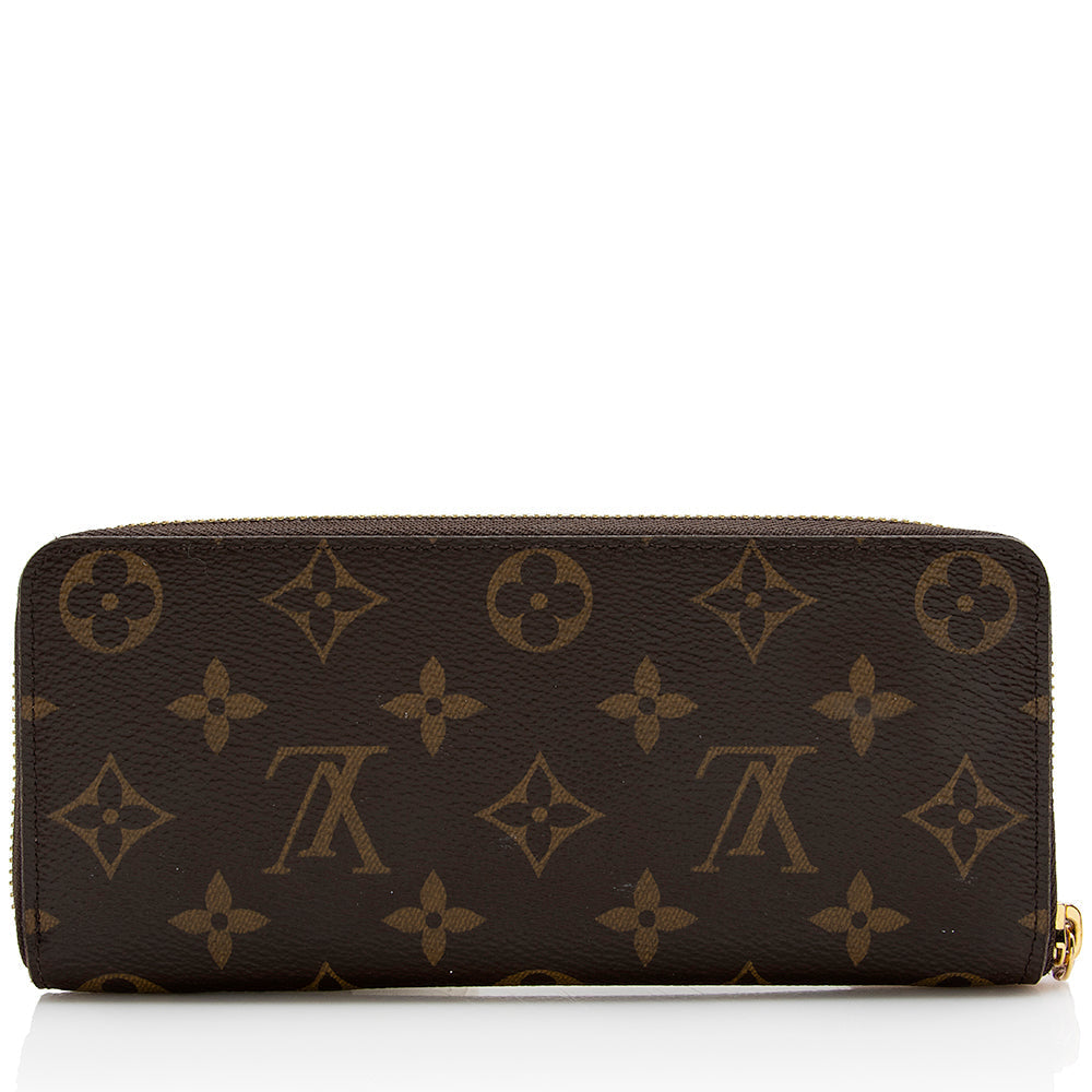 Louis Vuitton Monogram Canvas Clemence Wallet (SHF-22007)