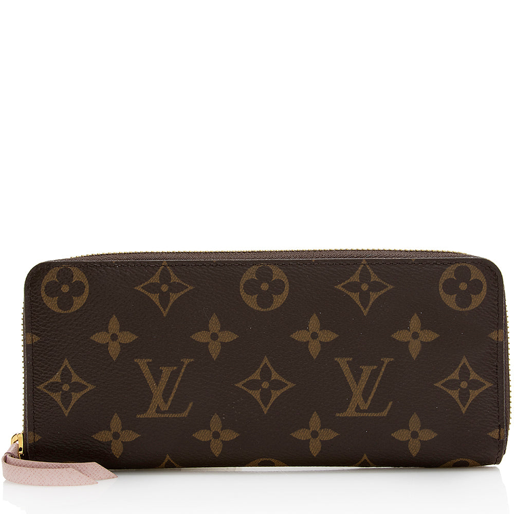 Louis Vuitton Monogram Canvas Clemence Wallet (SHF-22007)