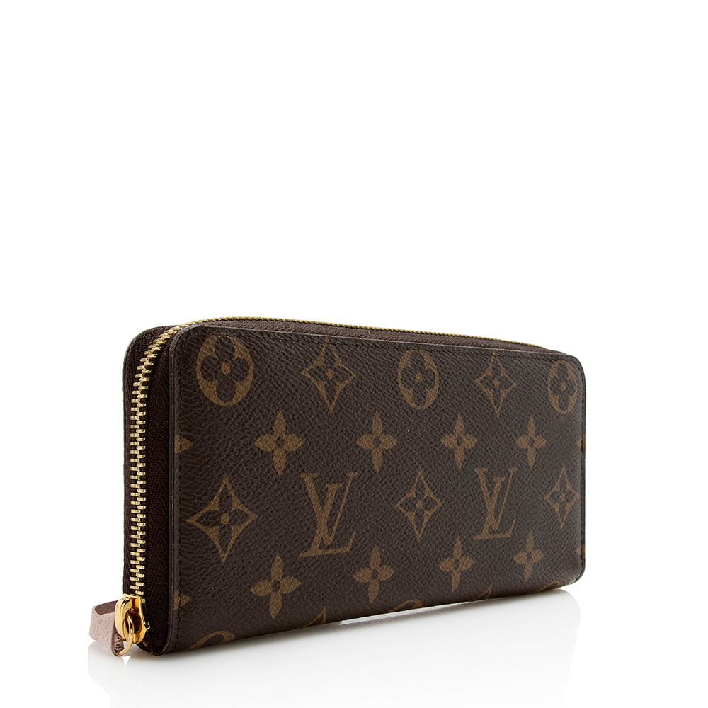Louis Vuitton Monogram Canvas Clemence Wallet (SHF-22007)