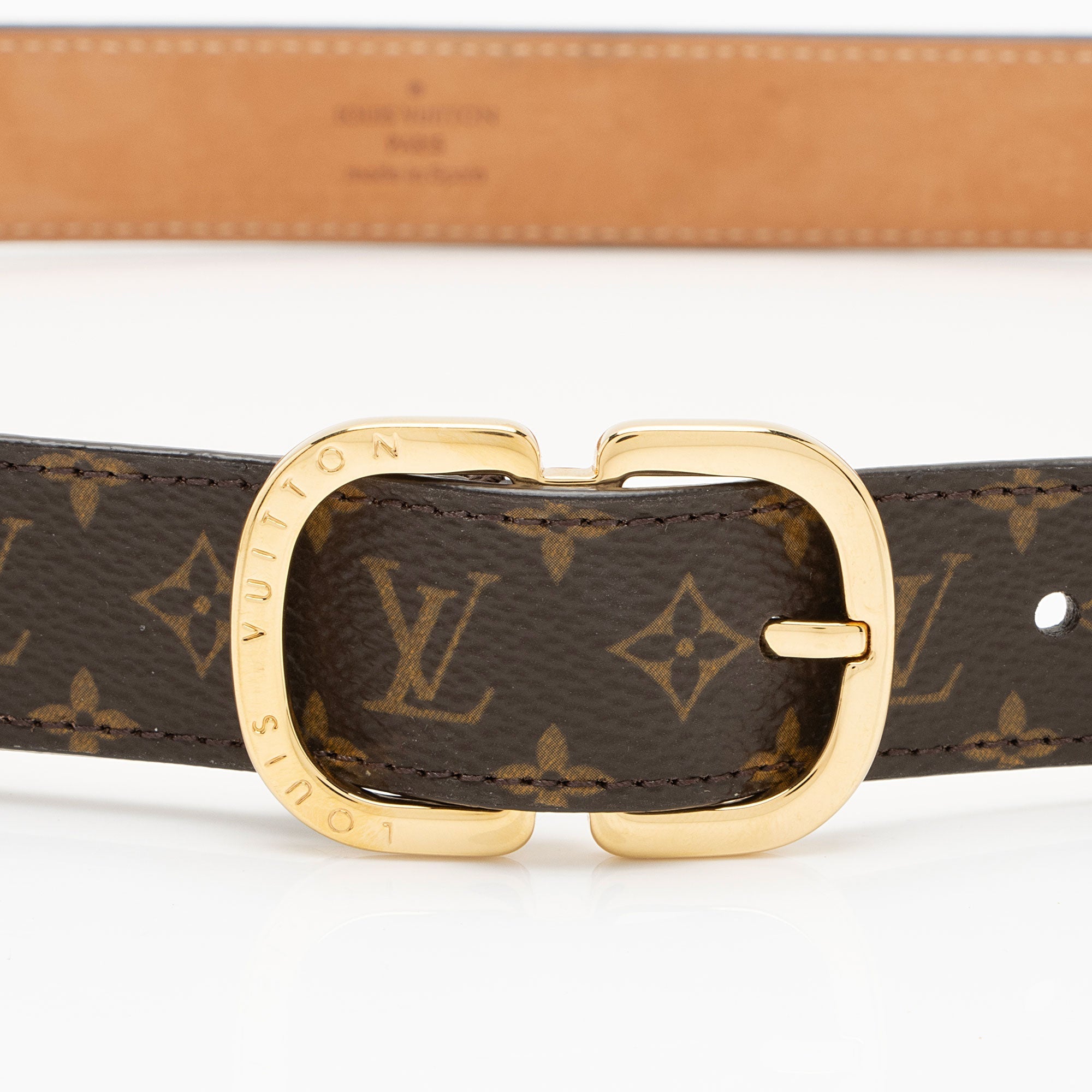 Louis Vuitton Mini Monogram Canvas Double Buckle Belt - Size 36 / 90 (SHF-57IT4I)