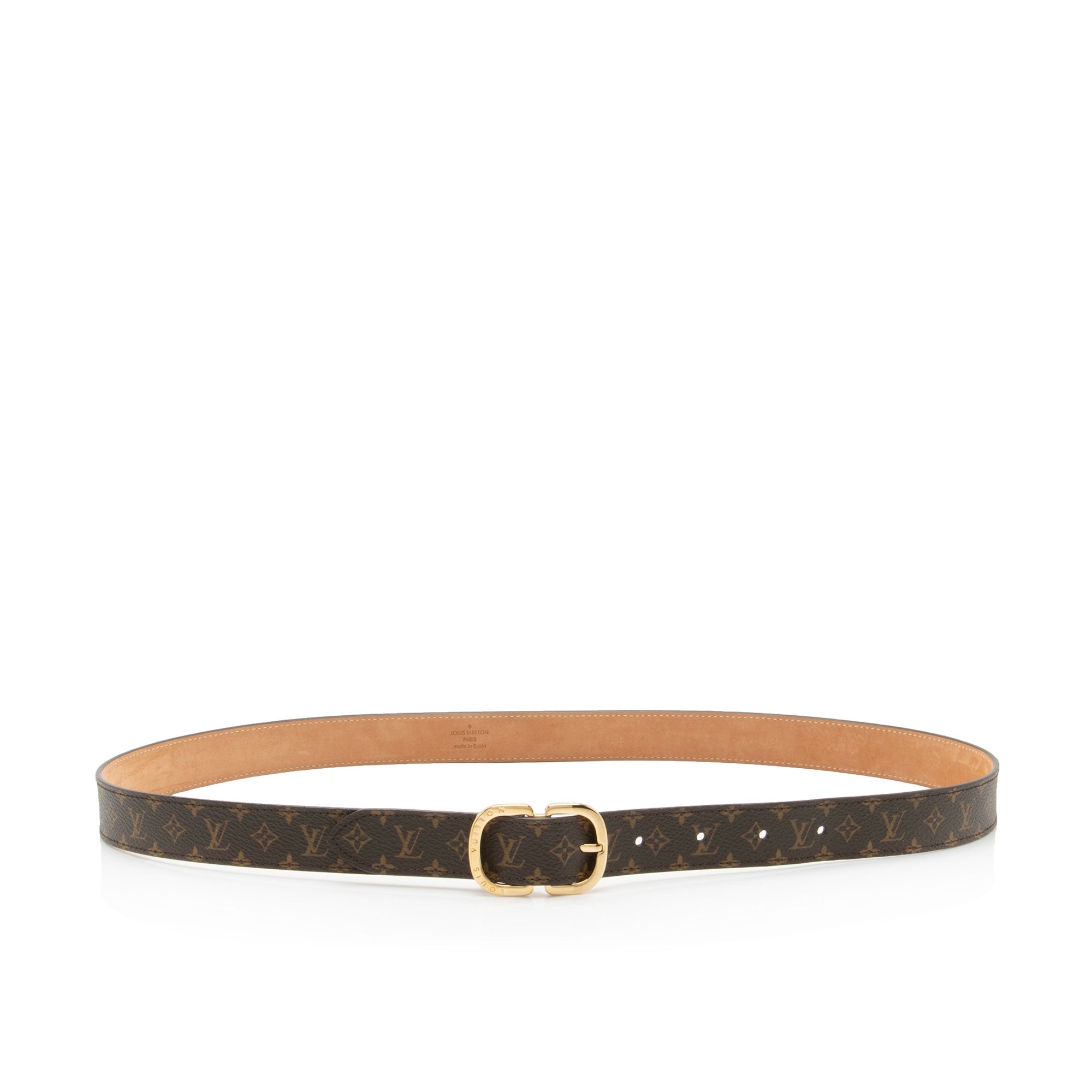 Louis Vuitton Mini Monogram Canvas Double Buckle Belt - Size 36 / 90 (SHF-57IT4I)