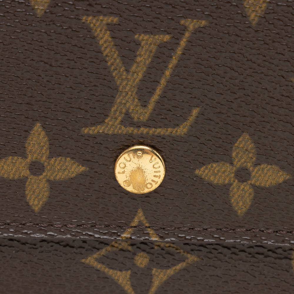 Louis Vuitton Monogram Canvas Elise Wallet (SHF-16019)