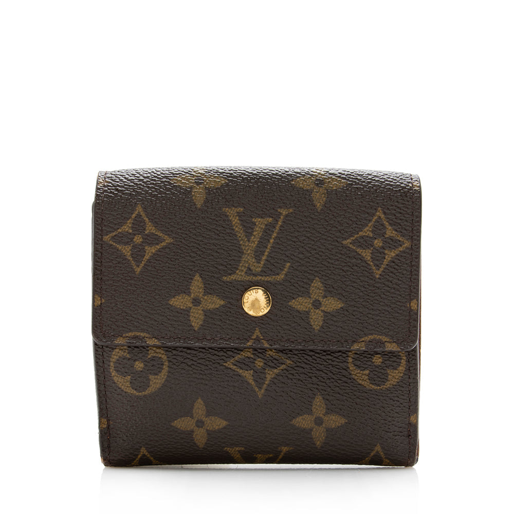 Louis Vuitton Monogram Canvas Elise Wallet (SHF-16019)