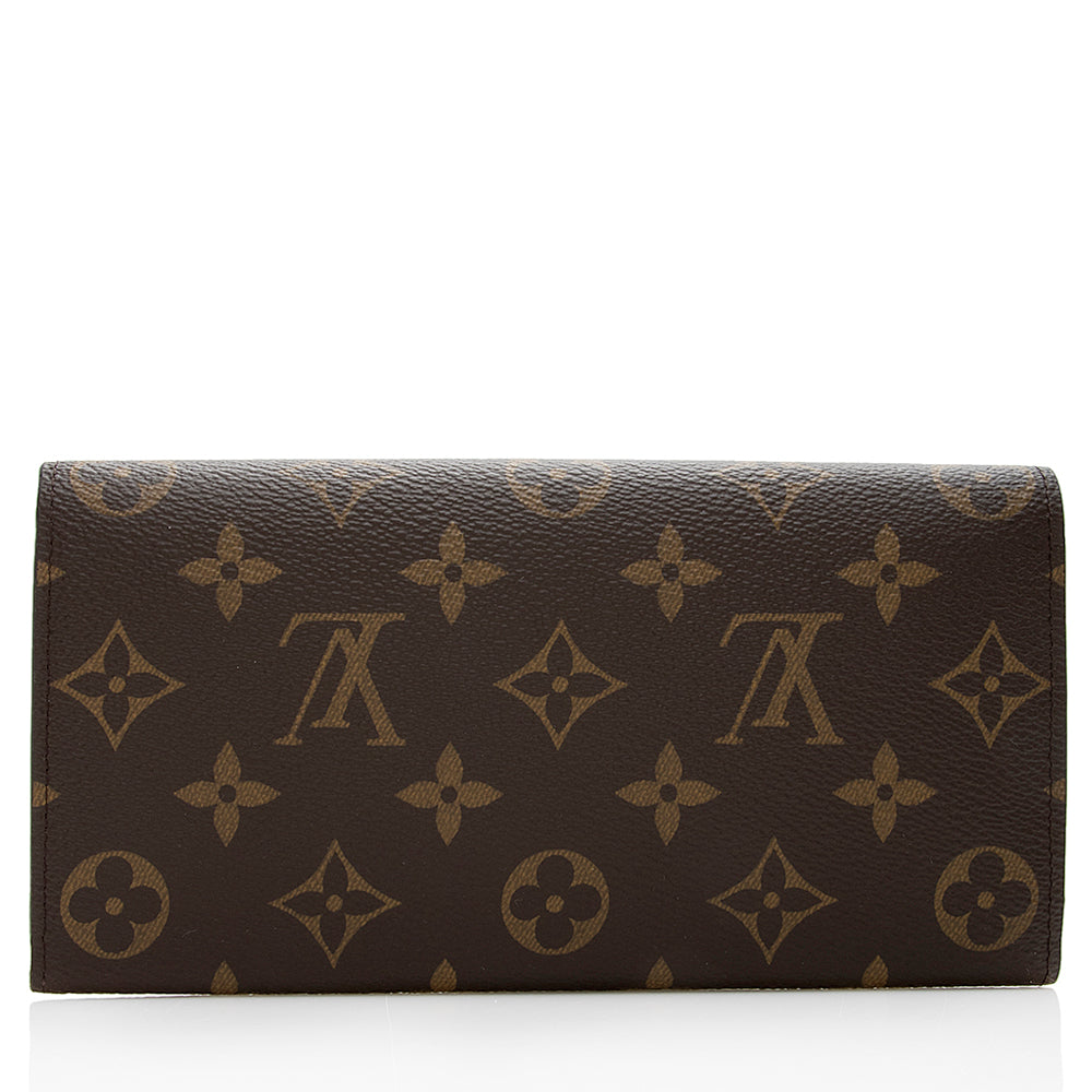 Louis Vuitton Monogram Canvas Emilie Wallet (SHF-20839)