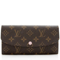 Louis Vuitton Monogram Canvas Emilie Wallet (SHF-20839)
