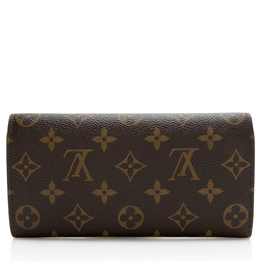 Louis Vuitton Monogram Canvas Emilie Wallet (SHF-22156)