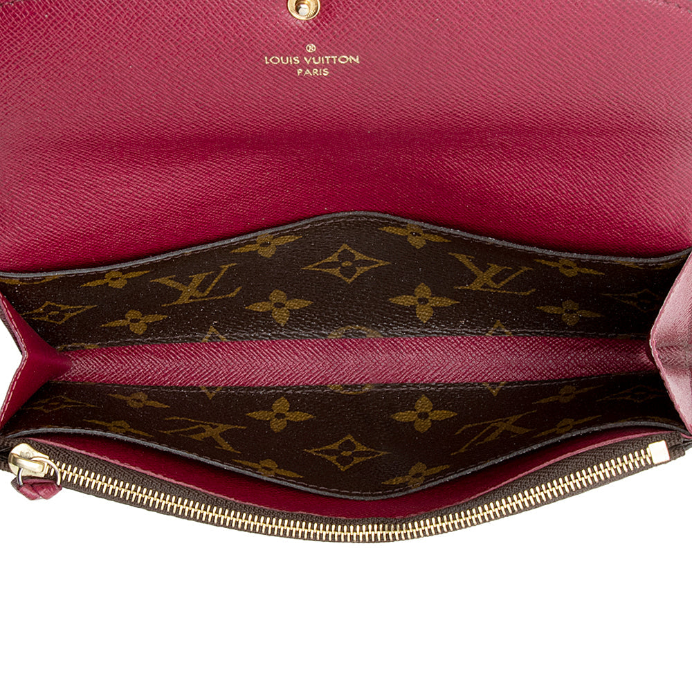 Louis Vuitton Monogram Canvas Emilie Wallet (SHF-22156)