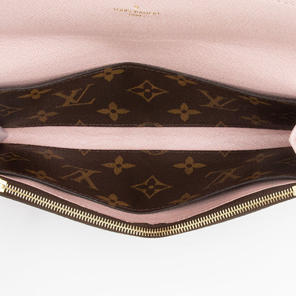 Louis Vuitton Monogram Canvas Emilie Wallet (SHF-22862)