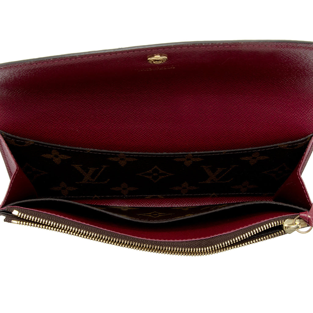Louis Vuitton Monogram Canvas Emilie Wallet (SHF-ImTffU)