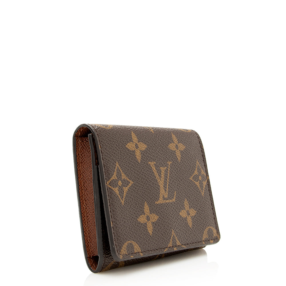 Louis Vuitton Monogram Canvas Envelope Business Card Holder (SHF-21827)