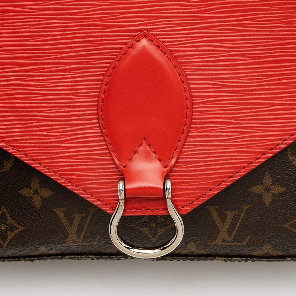 Louis Vuitton Monogram Canvas Epi Leather Saint Michel Shoulder Bag