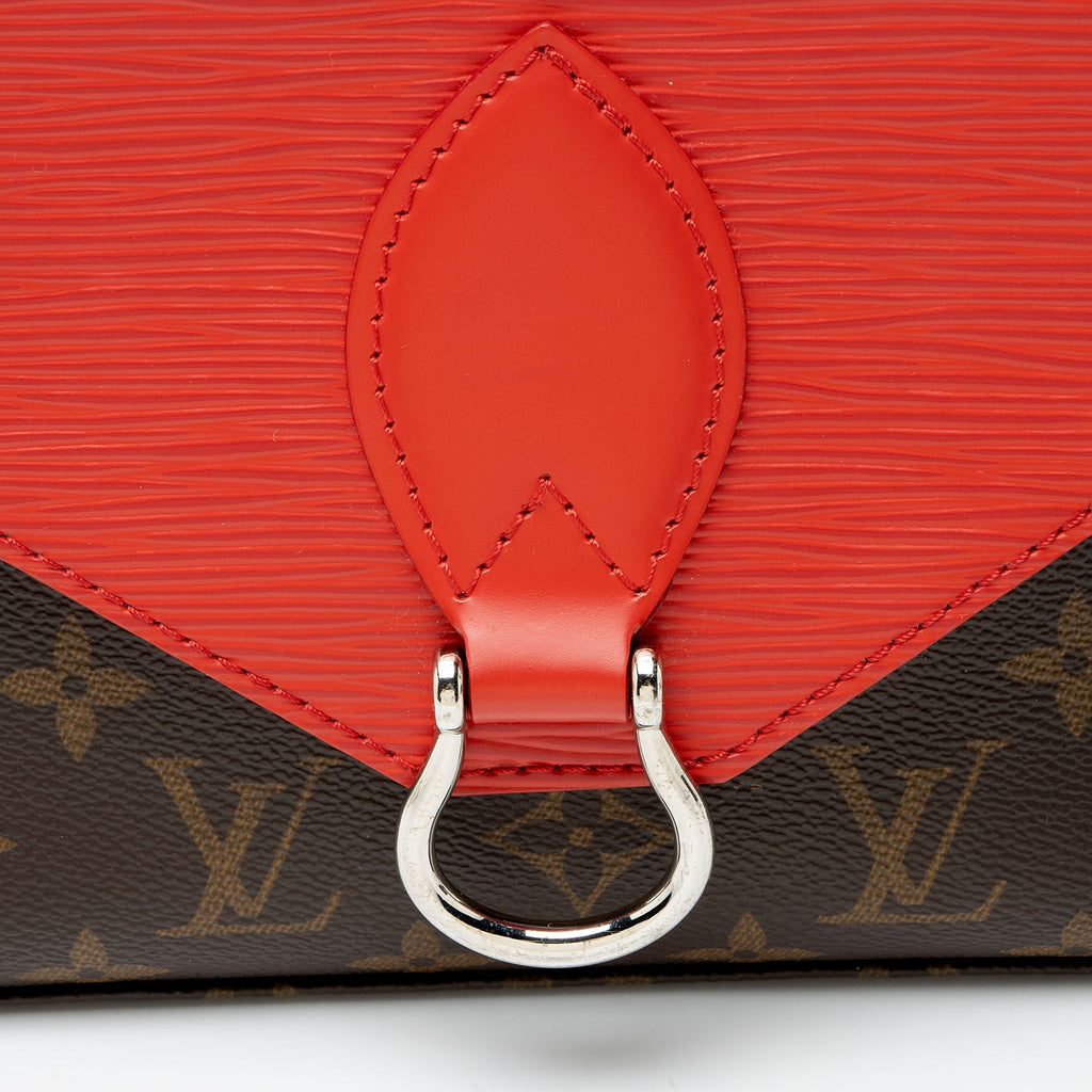 Louis Vuitton Monogram Canvas Epi Leather Saint Michel Shoulder Bag