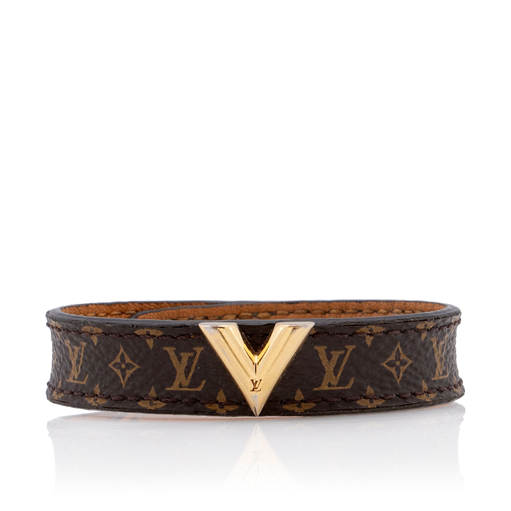 Louis Vuitton Monogram Canvas Essential V Bracelet (SHF-Sj24ZL)