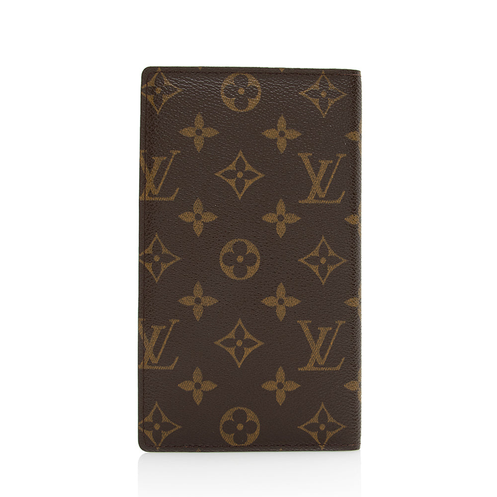Louis Vuitton Monogram Canvas European Checkbook Cover (SHF-21523)