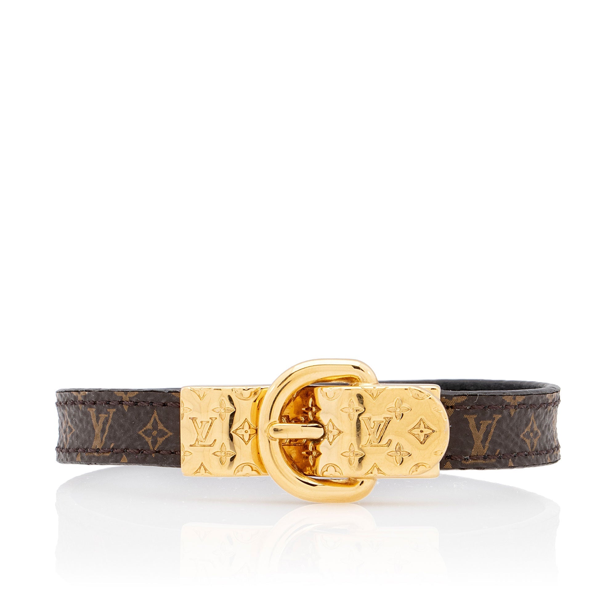 Louis Vuitton Monogram Canvas Fasten Your LV Bracelet (SHF-yI8IWa)