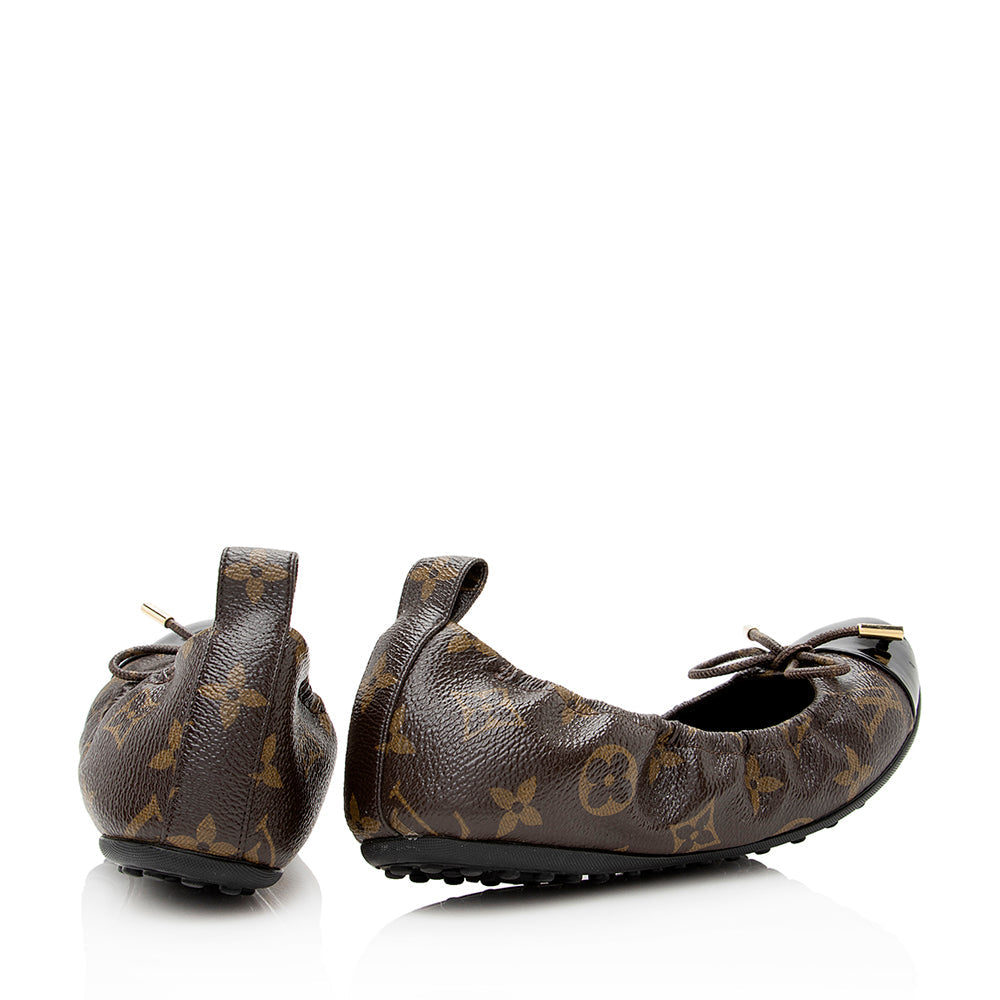Louis Vuitton Monogram Canvas Flirty Ballerina Flats - Size 6 / 36 (SHF-21863)
