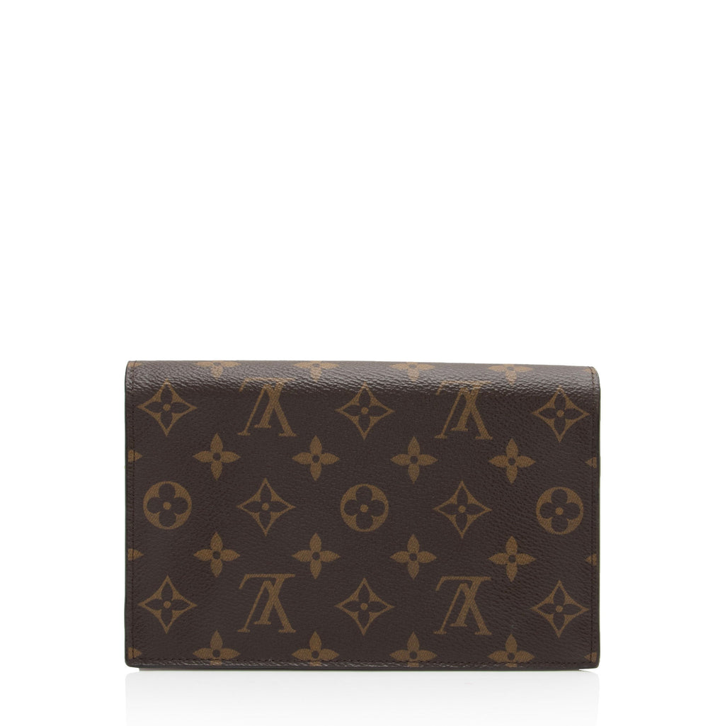Louis Vuitton Monogram Canvas Flore Chain Wallet (SHF-atcBim)