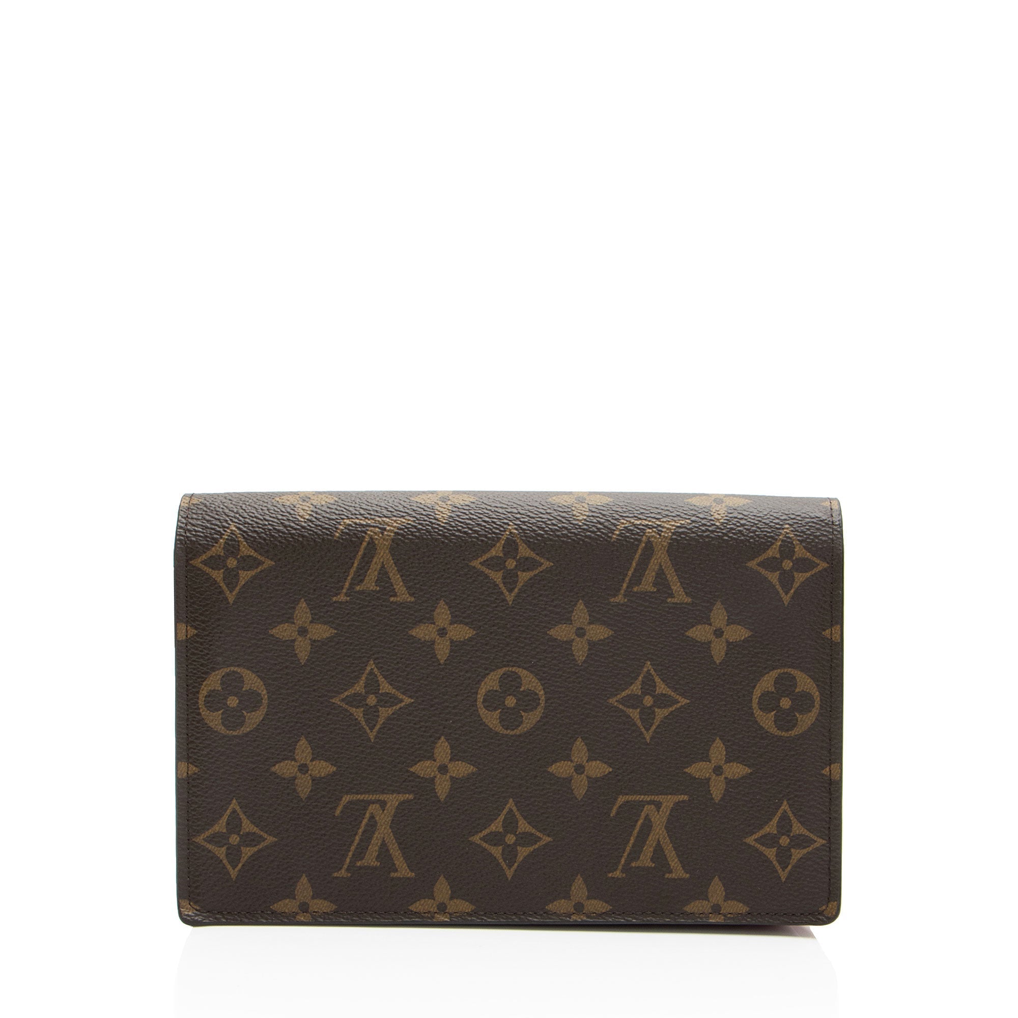 Louis Vuitton Monogram Canvas Flore Chain Wallet (SHF-Lu1wBf)
