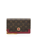 Louis Vuitton Monogram Canvas Flore Chain Wallet (SHF-Lu1wBf)