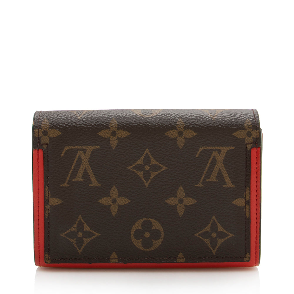 Louis Vuitton Monogram Canvas Flore Compact Wallet (SHF-15793)